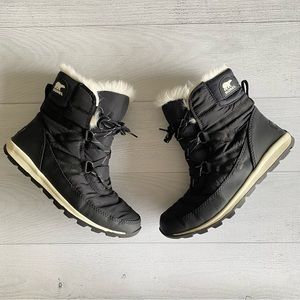 SOREL WOMEN'S WHITNEY SHORT WATERPROOF SNOW BOOTS | BLACK Sz 8
